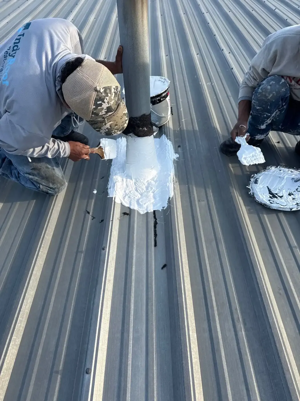 Commercial roof inspection documented in Oaklandon